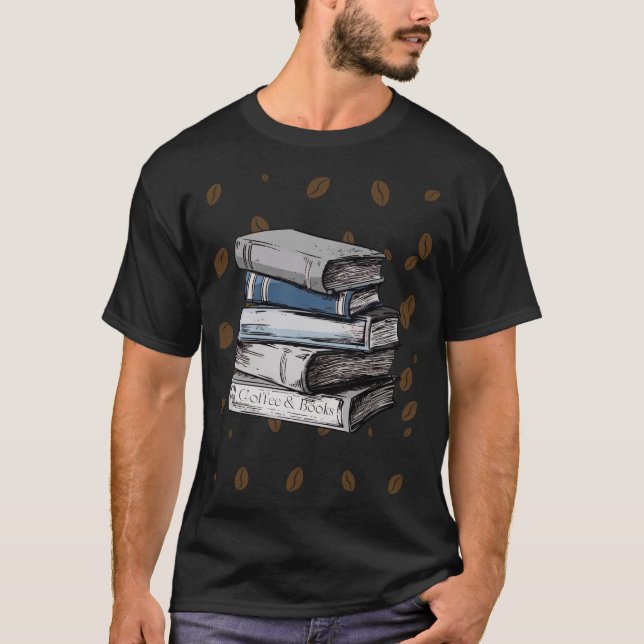 Kaffee & Bücher T - Shirt (Vorderseite)