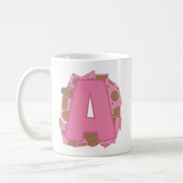 Kaffee Buchstabe A: Monogramm Initiale  Kaffeetasse