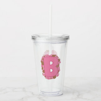 Kaffee Buchstabe B: Monogramm Anfangsbuchstabe Acryltrinkbecher