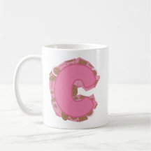 Kaffee Buchstabe C: Monogramm Anfangsbuchstabe