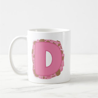 Kaffee Buchstabe D: Monogramm Initiale Kaffeetasse