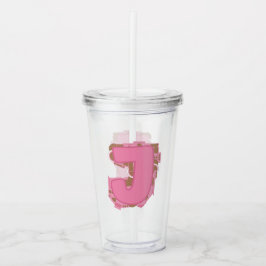 Kaffee Buchstabe J: Monogramm Anfangsbuchstabe  Acryltrinkbecher
