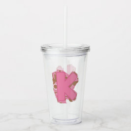 Kaffee Buchstabe K: Monogramm Initiale  Acryltrinkbecher