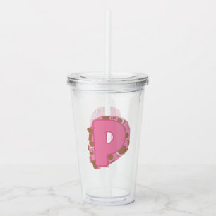 Kaffee Buchstabe M: Monogramm Initiale Acryltrinkbecher