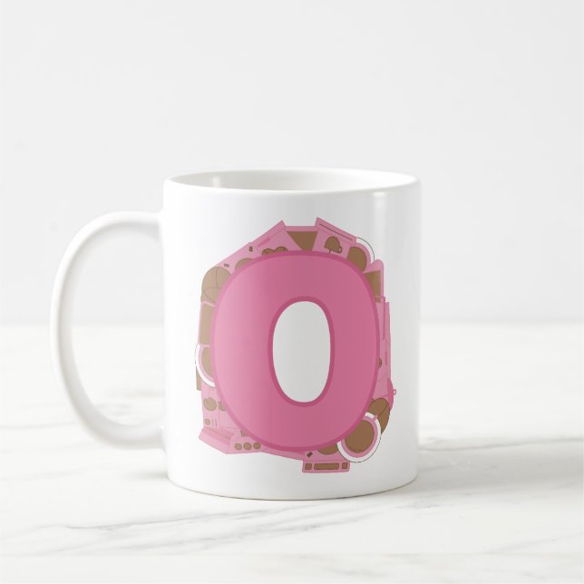 Kaffee Buchstabe O: Monogramm Initiale  Kaffeetasse (Links)