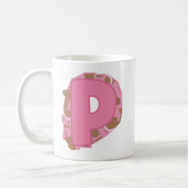 Kaffee Buchstabe P: Monogramm Initiale  Kaffeetasse