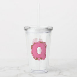 Kaffee Buchstabe Q: Monogramm Anfangsbuchstabe  Acryltrinkbecher