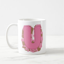 Kaffee Buchstabe U: Monogramm Anfangsbuchstabe  Kaffeetasse