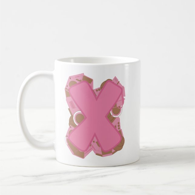 Kaffee Buchstabe X: Monogramm Anfangsbuchstabe  Kaffeetasse (Links)