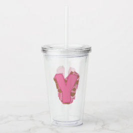 Kaffee Buchstabe Y: Monogramm Initiale  Acryltrinkbecher