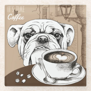 Kaffee Bulldog Glasuntersetzer