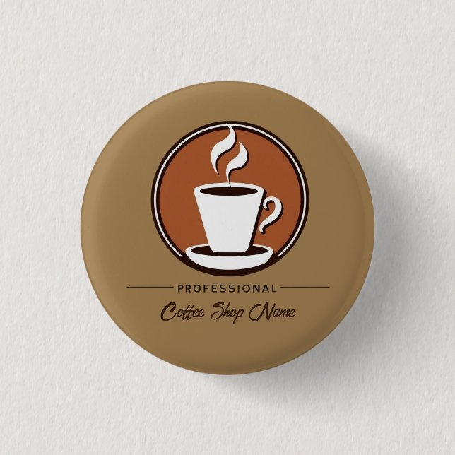 Kaffee Business beruflich Café Espresso Shop Button (Vorderseite)