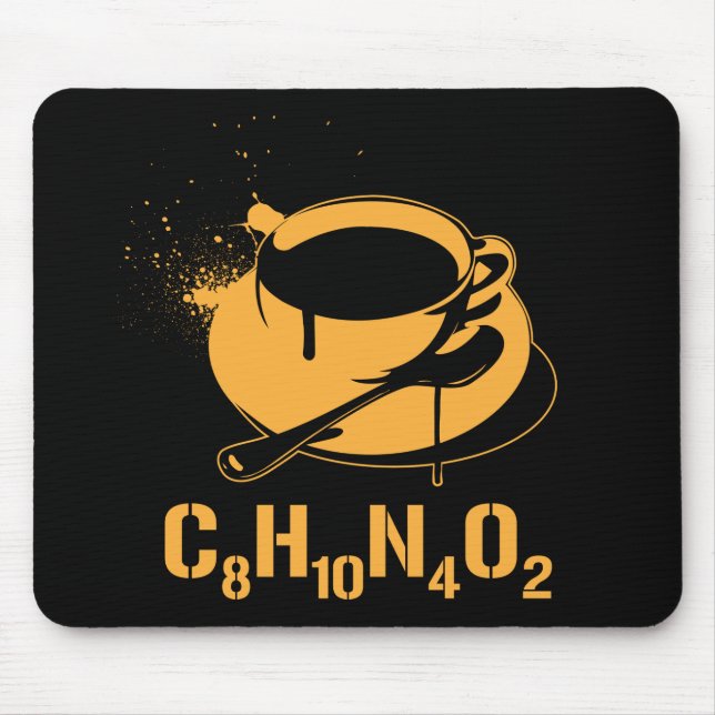 Kaffee C8H10N4O2 Mousepad (Vorne)