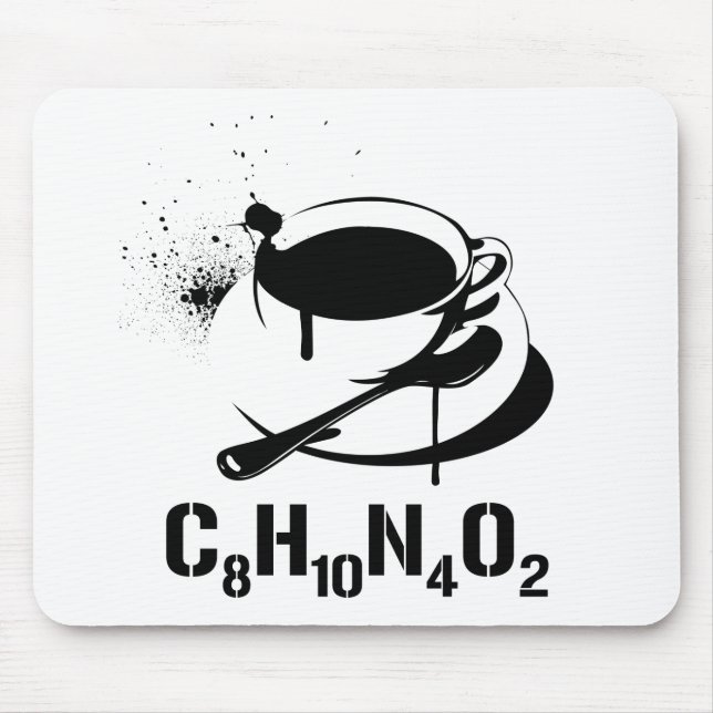 Kaffee C8H10N4O2 Mousepad (Vorne)