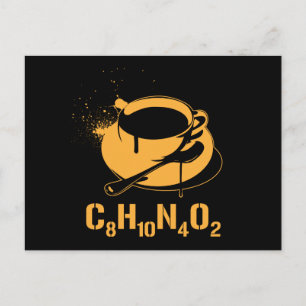 Kaffee C8H10N4O2 Postkarte