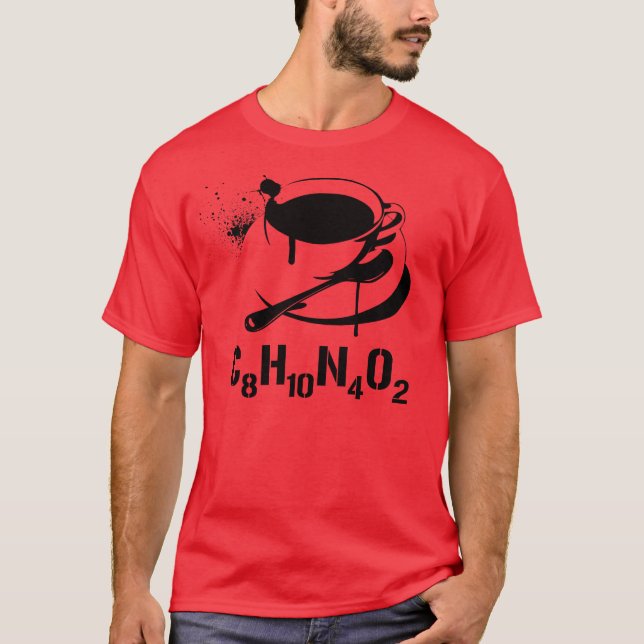 Kaffee C8H10N4O2 T-Shirt (Vorderseite)