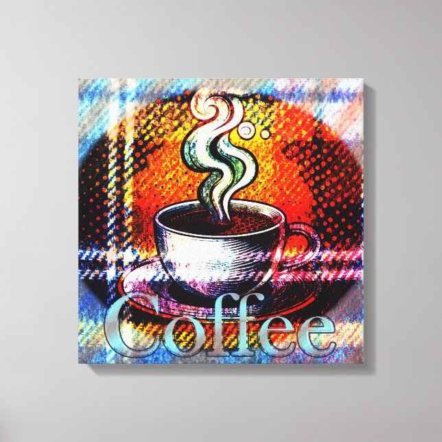 Kaffee Café Java Leinwanddruck (Vorderseite)