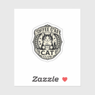 Kaffee Café Katze Lustige Katze Grafik - Kaffee Ca Aufkleber