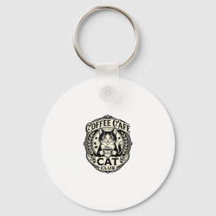 Kaffee Café Katze Lustige Katze Grafik - Kaffee Ca Schlüsselanhänger