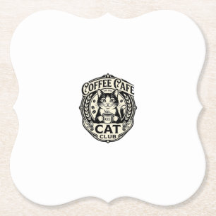Kaffee Cafe Katze Lustige Katze Grafik - Kaffee Ca Untersetzer