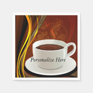 Kaffee-Café-Kunst Serviette