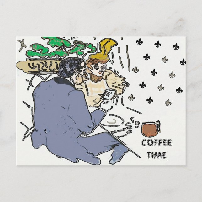 Kaffee Café, Postkarte (Vorderseite)