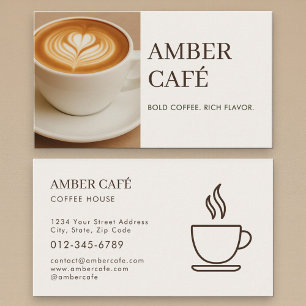 Kaffee-Café-Restaurant-Foto Visitenkarte