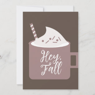 Kaffee Cappuccino Hey Fall Karte