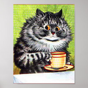 KAFFEE CAT LOUIS WAIN POSTER