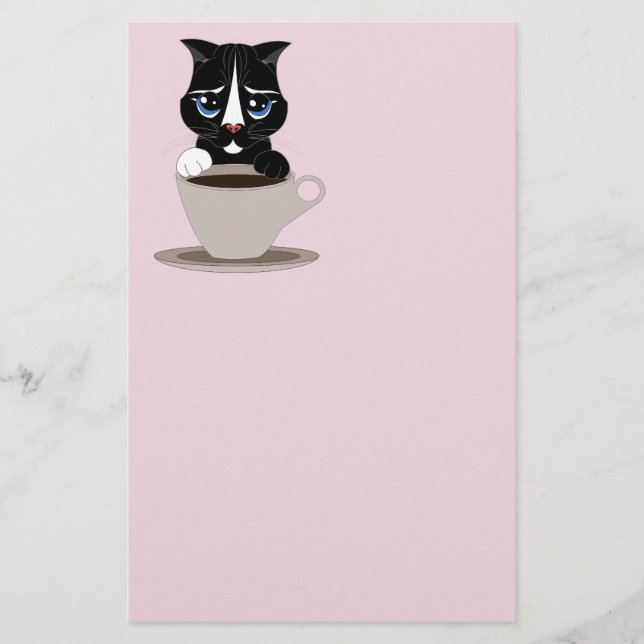 KAFFEE CAT-STATIONERIE BRIEFPAPIER (Vorderseite)