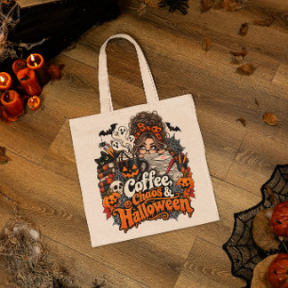 Kaffee-Chaos-Halloween-Lehrergeschenk Lustiger Leh Tragetasche