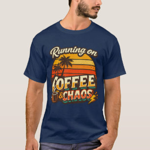 Kaffee & Chaos Humor Design T-Shirt für das hektis