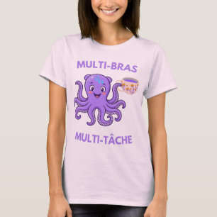 Kaffee & Chaos-Oktopus – Büro-Humor Multitasking T-Shirt