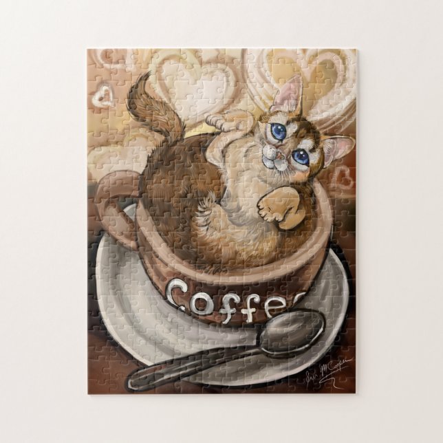 Kaffee Chat Art Puzzle (Vertikal)