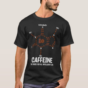 Kaffee Chemische Struktur Koffein Molekül Chemis T-Shirt