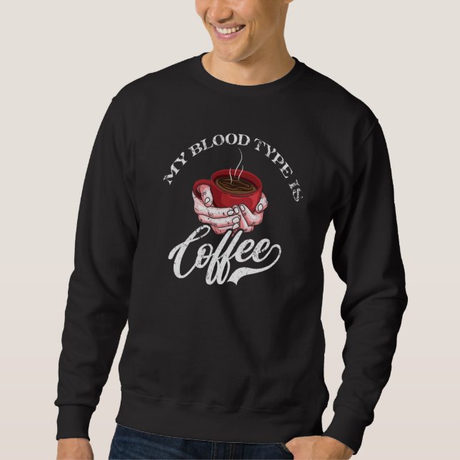Kaffee Coffein Cappuccino Sweatshirt (Vorderseite)