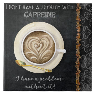 Kaffee Coffeine Cappuccino Herzklopfen Kaffeeshop Fliese