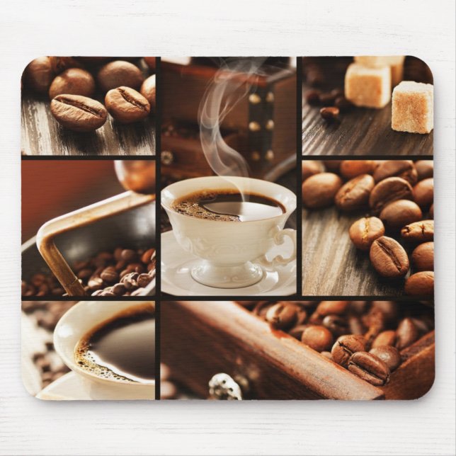 Kaffee-Collage Mousepad (Vorne)