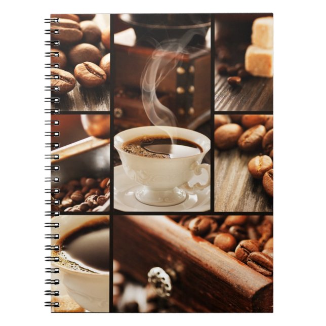 Kaffee-Collage Notizblock (Vorderseite)