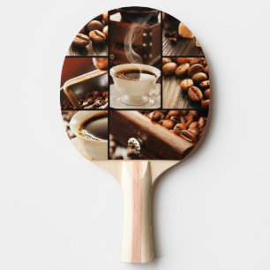 Kaffee-Collage Tischtennis Schläger