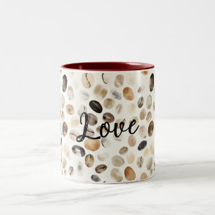 Kaffee Creme Braun Pfirsich Zweifarbige Tasse