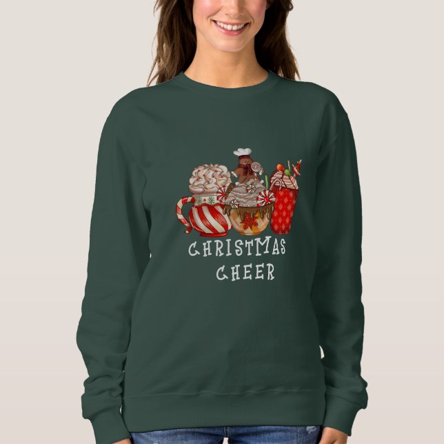 Kaffee Creme Weihnachten Sweatshirt Holiday Hoodie (Vorderseite)