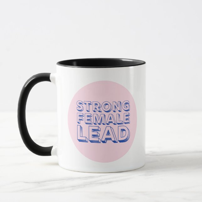 Kaffee Cup 3D-Buchstaben "Starkes weibliches Blei" Tasse (Links)