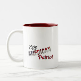 Kaffee-Cup: Alle amerikanischen Patriot Zweifarbige Tasse