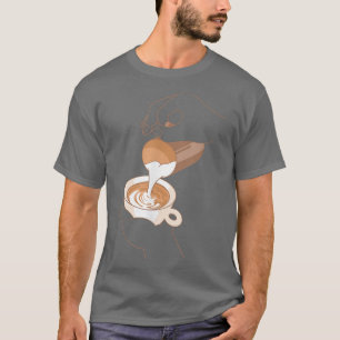 Kaffee-Cup Cappuccino Milchschaum Kaffee Lover Spr T-Shirt