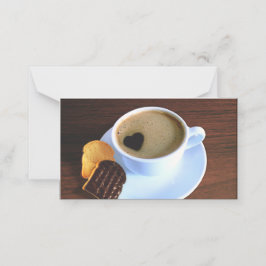 Kaffee Cup Cookie Heart Shaped Foam Geschenkkarte Platzkarte