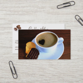 Kaffee Cup Cookie Herz geformt Foam | Ihr Logo Visitenkarte