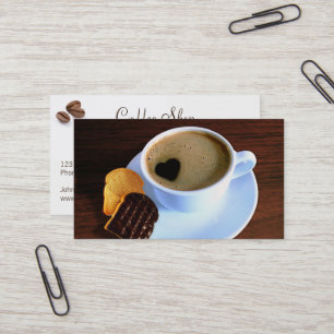 Kaffee Cup Cookie Herz geformt Foam   Ihr Logo Visitenkarte