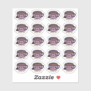 Kaffee Cup Happy Mail Custom Cut Vinyl Aufkleber