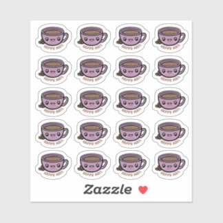 Kaffee Cup Happy Mail Custom Cut Vinyl Aufkleber
